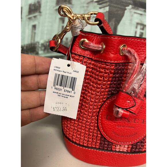 Coach C9955 Mini Dempsey Bucket Bag With Coach Patch
